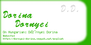 dorina dornyei business card